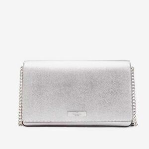 Kate Spade Kenzie Metallic Small Convertible Crossbody Clutch in Lunar Light